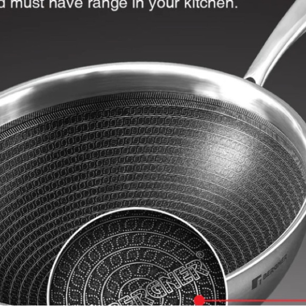 BN Bergner with 3 ply everlasting ceramic coated steel guard tech 11” wok